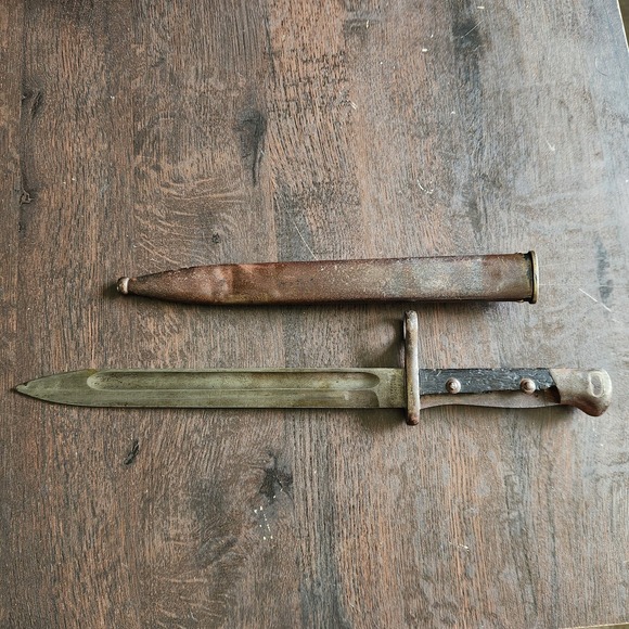 Antique German Bayonet w/ Scabbard Meyersberg Kirschbaum‎ Solingen H5593